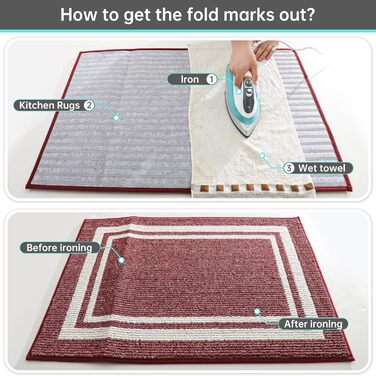 Кухонна доріжка COSY HOMEER нековзна 2 шт. и, 690 см 6152 см, кухонний килимок, який можна прати, нековзний, брудовідштовхуючий ку