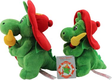 М'яка іграшка Sweety Toys 11025 Драко XL Грізу 20 см з пожежним рукавом, 20 см