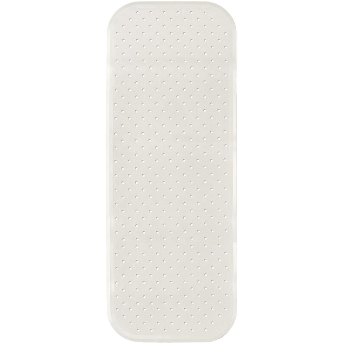 Килимок для ванни XL з протиковзким покриттям 96x34 см, без пластику, натуральний каучук FSC, 100 без BPA та ПВХ, підкладка для ванни кольору перлинно-білий, білий, перлинно-білий XL