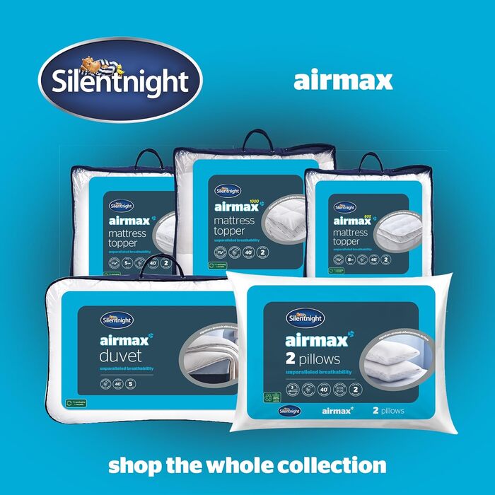 Опорна подушка Silentnight Airmax, поліестер, біла, (1 упаковка) Airmax (1 упаковка)