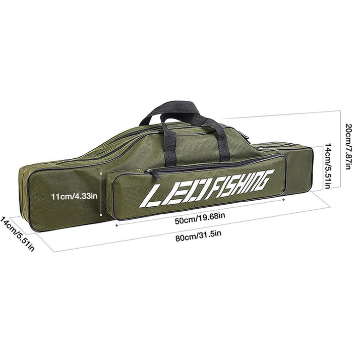 Портативна сумка для риболовлі, сумка для вудки, складна сумка для вудки 80 см, водонепроникна сумка для вудки, сумка для риболовлі на відкритому повітрі, сумка для котушок, сумка для зберігання рибальських снастей, дорожня сумка для риболовлі, органайзер