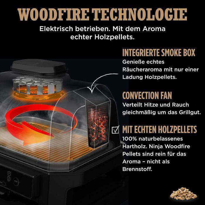 Електричний BBQ-гриль-смокер Ninja Woodfire Pro Connect XL, синій/чорний