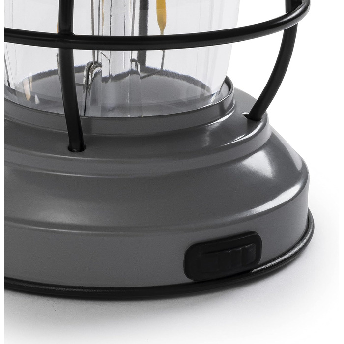 Міні-ліхтар Barebones Edison вінтажний світлодіодний вуличний ліхтар із регулюванням яскравості компактний, всепогодний вуличний світильник для походів, кемпінгу, риболовлі та домашнього декору (сланцево-сірий)