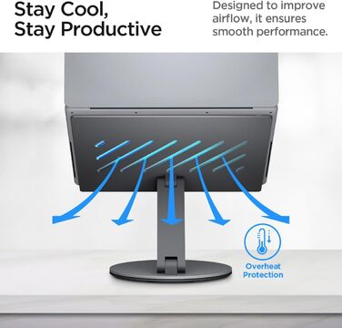 В-1 Підставка для ноутбука з док-станцією (в комплекті кабель USB-C USB-C). Ергономічна, з портами USB-A/C та HDMI 4K 60Hz для MacBook, iPad Pro, Air, Neo A16, M2, M3, M4, M5 та ноутбуків до 15,6, 6-