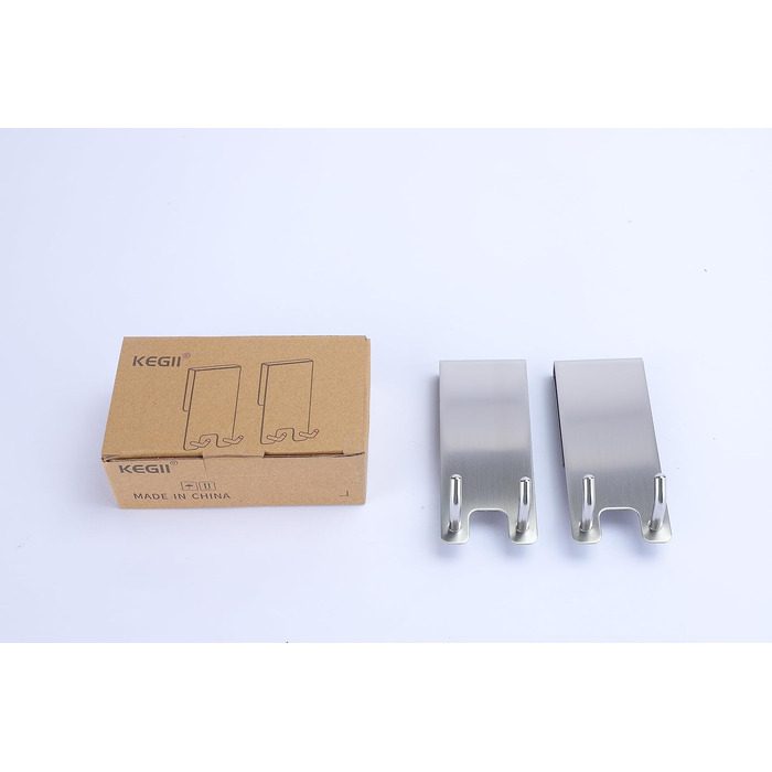 Настінні гачки для душу Kegii - настінні гачки для душу без свердління набір з 2 шт. з гумовим захистом тримач для рушників-скребк