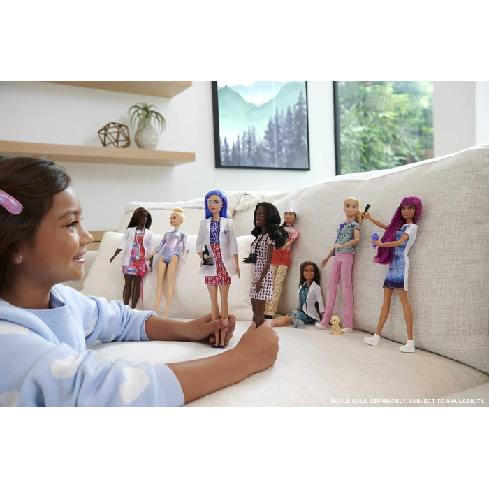 Лялька-медсестра (приблизно 30 см) з принтованим топом і рожевими штанцями, білими туфельками та стетоскопом, чудова іграшка в под