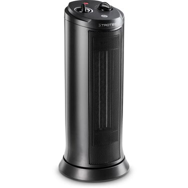 Керамічний вентилятор-обігрівач TROTEC TFC 19 E Теплова потужність 1200 Вт / 2000 Вт Обігрівач з термостатом, розмір приміщення від 24 м до 60 м, функція коливання 70