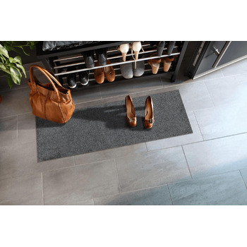 Килимок Salonloewe 030x100 см антрацитовий, для внутрішнього/зовнішнього використання, брудозбірний килимок, килимок, що не пропускає повітря