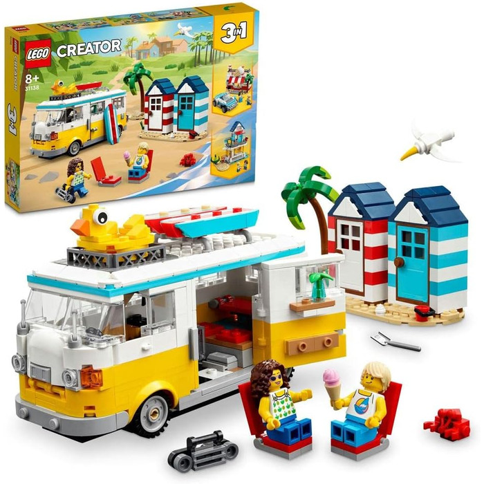 Конструктор LEGO Creator 31138 Beach Camper Van для дітей віком від 4 років