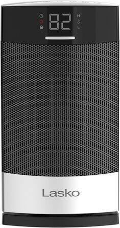 Керамічний настільний обігрівач Lasko CD12950 для побутового використання з тумблером, блокуванням від дітей, цифровим дисплеєм, т