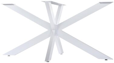 Ніжки для столу CLP Hardwick I Полозки для саморобних столів висотою 71 см I Каркас столу у формі зірки виготовлений зі сталі з порошковим покриттям, колір білий, розмір 150x78x71 см