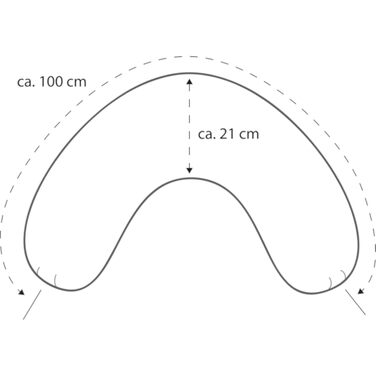 Подушка для сну та шиї Theraline середньої розміру &quotЗоряне небо&quot