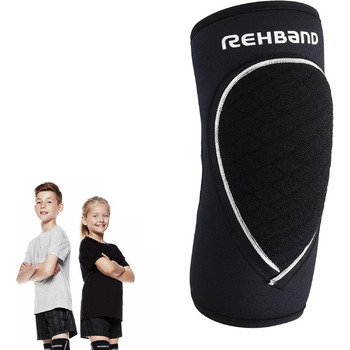 Налокітники Rehband Kids, ука або 1 пара, чорні, зручні налокітники для волейболу та гандболу Black S