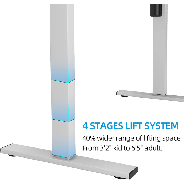 Електричний стіл Soges з регулюванням висоти та функцією пам&39яті для чотирьох індивідуальних варіантів висоти, перевірено TV, міцний сталевий каркас для офісу та дому, 60 x 140 см, тик
