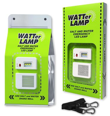 Лампа з 3 світлодіодними намистинами для морської води - екологічне зовнішнє освітлення для кемпінгу, походів, риболовлі Батарейки не потрібні, аварійне освітлення з часом роботи 140 годин Необхідне спорядження для виживання під час відключення електроене