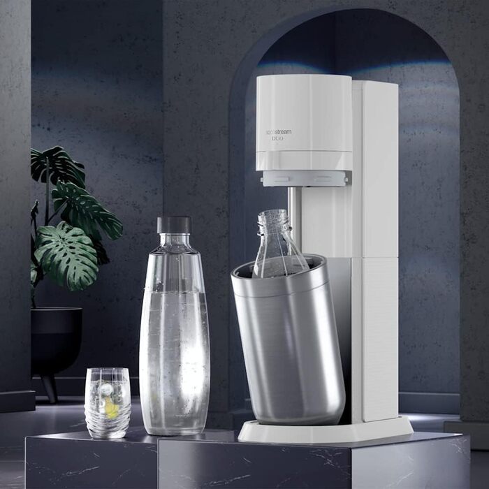 Виробник газованої води SodaStream Duo White Megapack з 4 пляшками та 1 циліндром, білий, 2270181