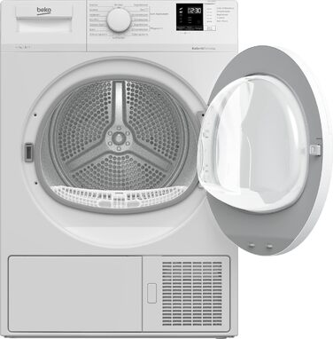 Сушильна машина Beko DHC946GX b300 з тепловим насосом, до 9 кгглибина корпусу 46 см, клас енергоспоживання A, 15 програм ніжний барабан AquaWave , білий