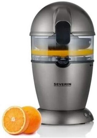 Повністю автоматична соковижималка для цитрусових SEVERIN, електрична соковижималка для високого виходу соку прямо в склянку, апел