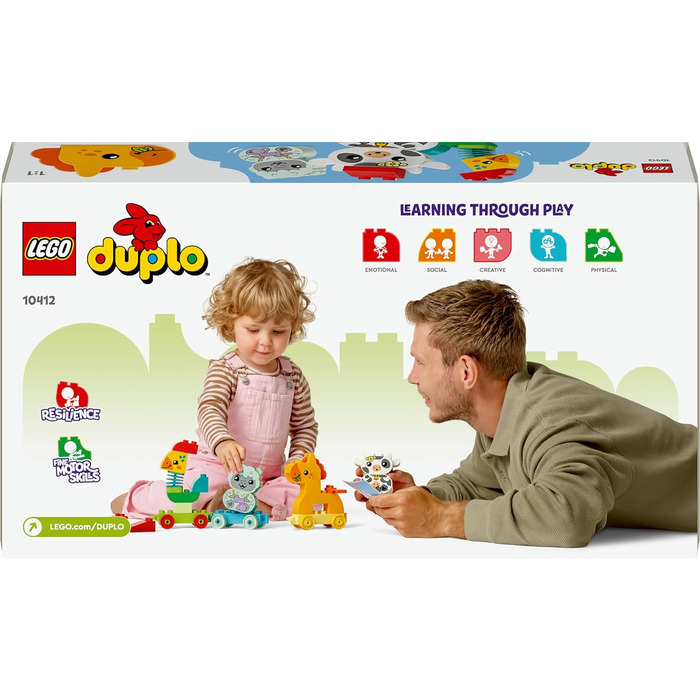 Конструктор LEGO DUPLO Потяг із тваринами, 19 деталей