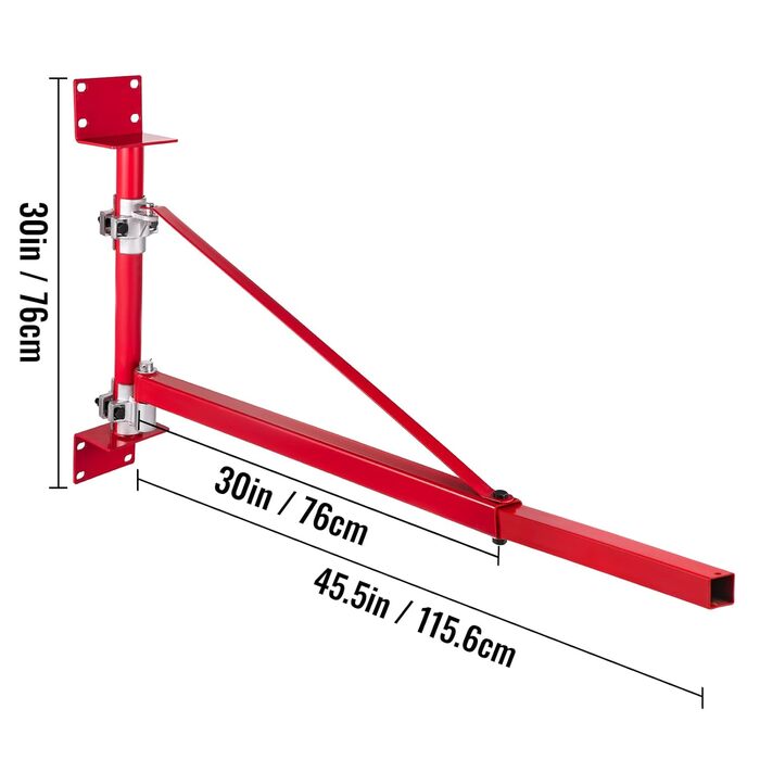 Електричні підйомники для риштувань VEVOR Поворотний кронштейн 300 кг Поворотний кронштейн риштування Стовп електричного підйомника з подовжувачем Електричні підйомники з легованої сталі Поворотний кронштейн