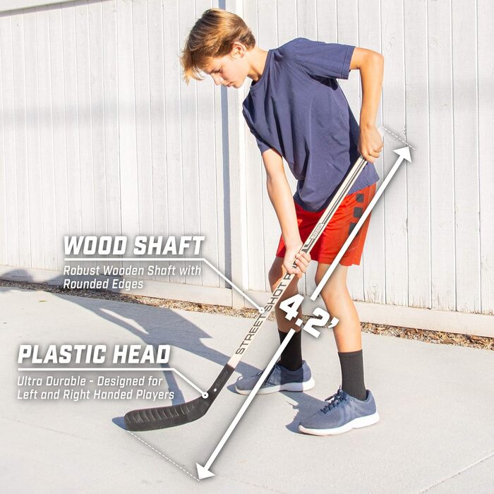 Вуличний хокей, оберіть між набором воріт для вуличного хокею з ключками або набором ключок для вуличного хокею (2 шт.). Набір воріт для вуличного хокею одного розміру.