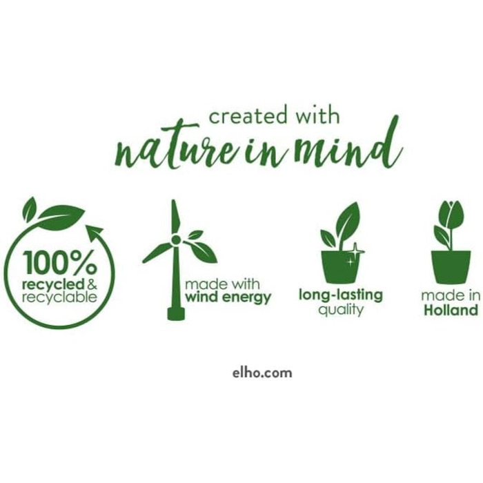 Горщик для рослин - Кімнатний горщик для квітів - 100 перероблений пластик - Ø 18,4 x H 16,8 см - зелений/сорбетний зелений Сорбет