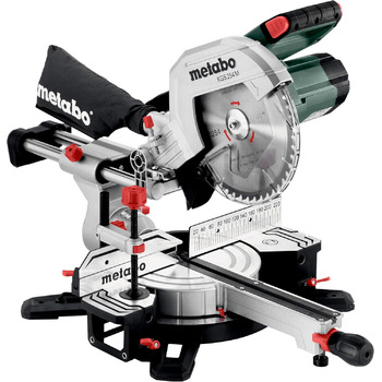 Торцювальна пила Metabo KGS 254 M - 613254000 - з лінією Precision Cut Line, пиляльним диском 254 мм і функцією протягування - довжина кабелю 2 м