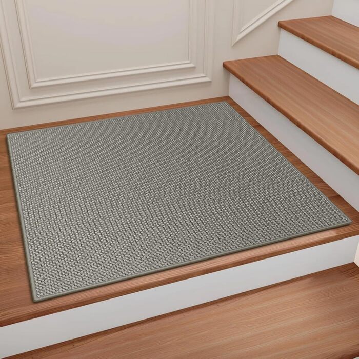 Сходинки для дерев&39яних сходинок, нековзка сходинка для внутрішнього та зовнішнього використання, сходинки для сходинок, 78,7 x 78,7 см, підходить для літніх людей, дітей та 79 x 79 см (прямокутна) світло-сіра імітація льону 1