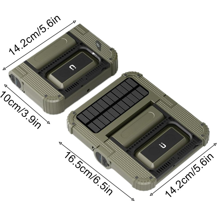 Світлодіодний кемпінговий ліхтар, водонепроникний, акумуляторний, магнітний, 15,2 см, ліхтар на сонячній енергії, міцна конструкція, аксесуар для зовнішнього освітлення, спорядження для виживання, портативний дизайн, кемпінговий ліхтар
