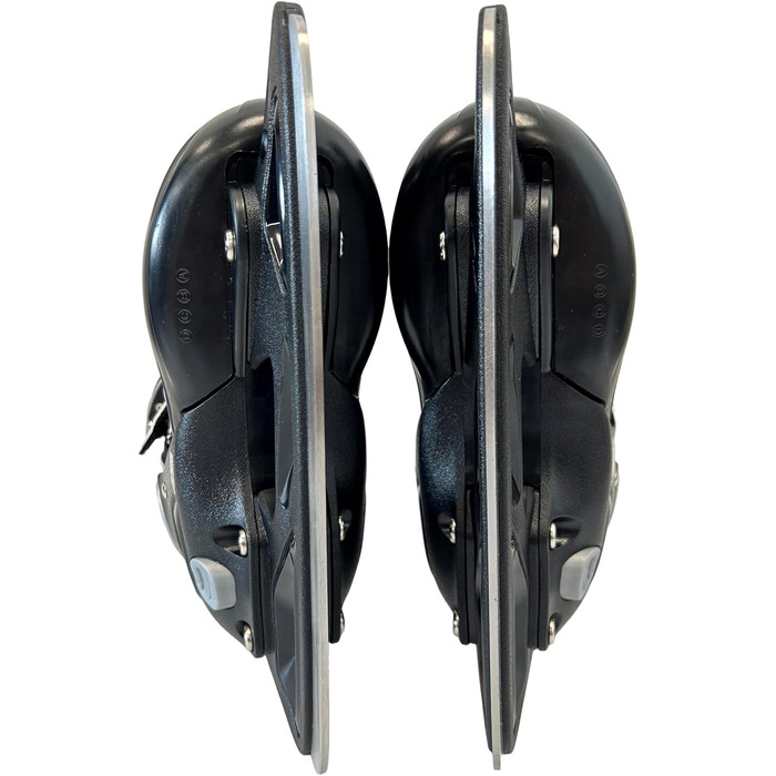 Ковзани Cox Swain Push з регулюванням, взуття для катання на ковзанах для дітей, підлітків та дорослих вагою до 100 кг, попередньо заточене лезо з нержавіючої сталі, м&39який черевик, чорний розмір S (33-36) чорний L (40-43)