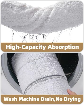 Килимок для ванної кімнати COLOR&GEOMETRY, нековзний килимок для ванної, 44 x 76 см, миється, м&39який, абсорбуючий килимок для ванної кімнати, душ, ванна, білий, 44 x 76 см (прямокутний)