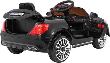 Ігровий будиночок дитячий електромобіль Cabrio GT, для дітей з USB LED, дитячий автомобіль (чорний)