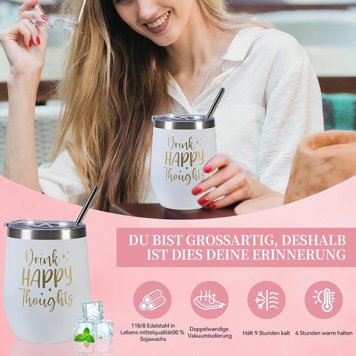 Подарунки для жінок, подарунок на день народження для жінок, подарунковий набір для дівчини на день народження з 12 предметів, включаючи ізольовану кружку з фланелевою кришкою, ідеї подарунків для мами, сестри, колег, релаксація у ванні