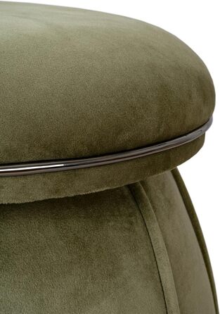 Пуф/оттоманка з м&39якого зеленого оксамиту, конусоподібної/грибоподібної форми, для вітальні, спальні, дитячої кімнати, оздоблення з графітової штучної шкіри, висота приблизно 55 см, колір зелений оксамит