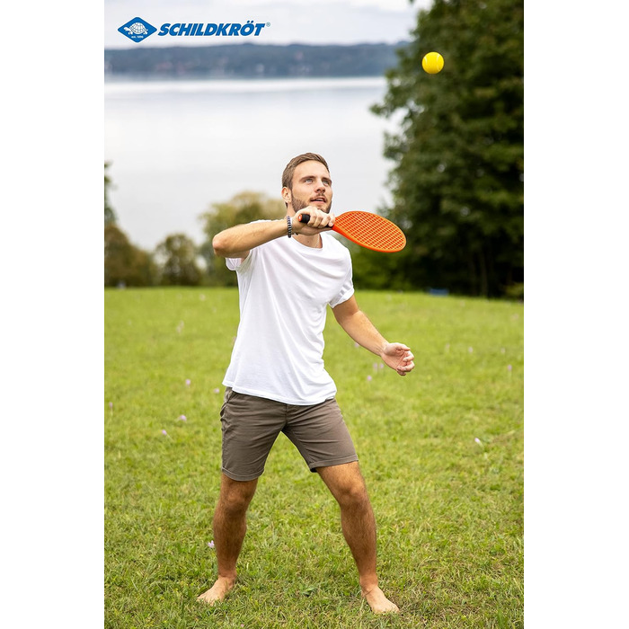 Набір для пляжного тенісу Schildkröt Soft Tennis Set – 40 см, червоний, 2 ракетки + 2 м’ячі, у сітчастій сумці