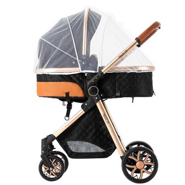 Коляска 3 в 1, коляска з реверсивним режимом подвійного штовхання, коляска з великою зручною люлькою, комбінована коляска 3 в 1 Ра