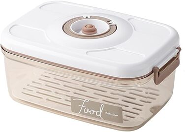 Герметична контейнер-вакууматор з кришкою, що не протікає, сумісний з вакуумним насосом для тривалого зберігання свіжості, великий об'єм (2,1 л)