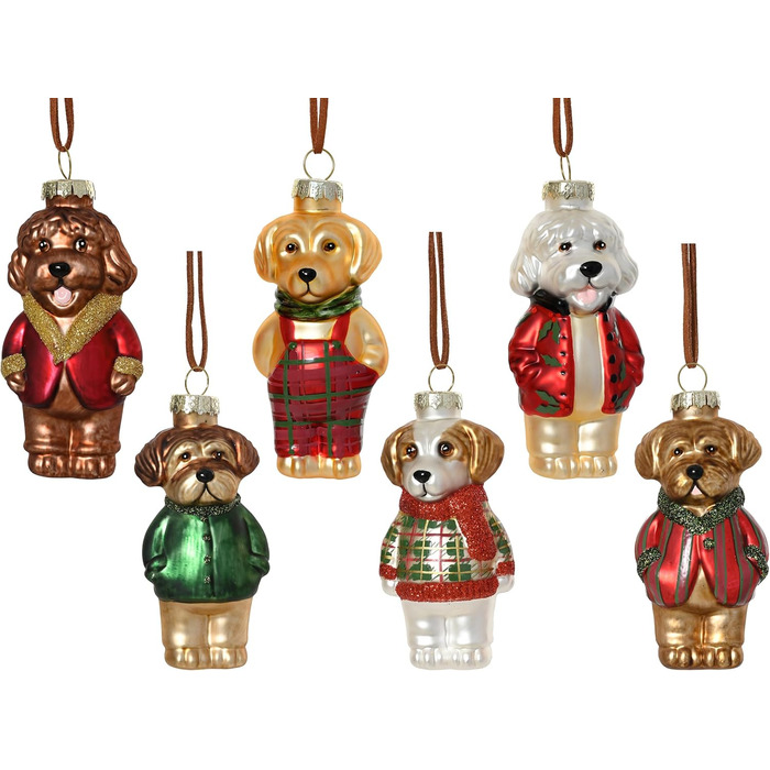 Скляна ялинкова прикраса фігурка собаки Kaemingk