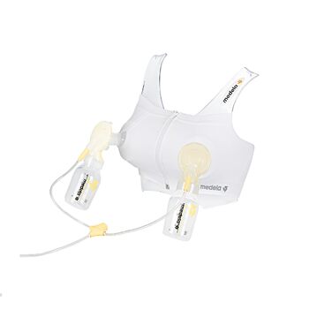 Для зручного зціджування без рук Сумісний з усіма молоковідсмоктувачами Medela