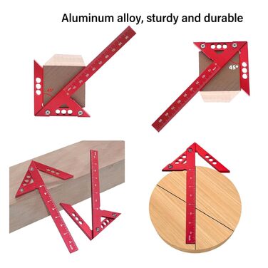 Центруюча лінійка 45 90 градусів 100 мм кутомір для центрування ножик для центрування кутомір для знаходження кута центрування кутомір для розмітки кутів столярна лінійка для розмітки кутів