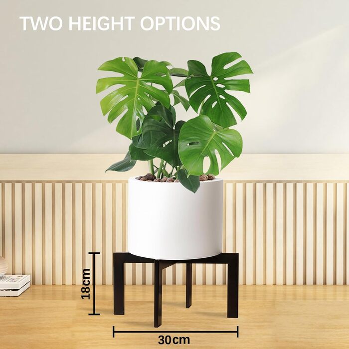 Підставка для рослин MUAEEOK для приміщень та вулиці, металева підставка для горщиків, сучасний тримач для рослин, ротанговий стілець для квітів, низька, коротка підставка для кімнатних рослин, підходить для рослин 12,7 - 30,5 см, чорна