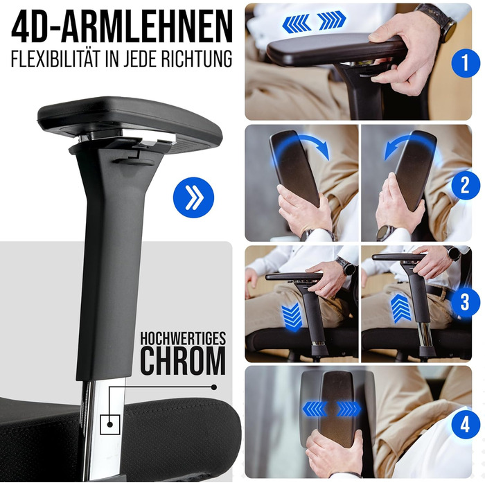 Ергономічне офісне крісло ПЕРЕМОЖЕЦЬ ТЕСТУ Коліщатка, що не подряпаються, повітропроникне Ергономічне робоче крісло Офісне крісло, вантажопідйомність 150 кг Комп&39ютерне крісло Обертове крісло Ергономічне офісне крісло, чорне