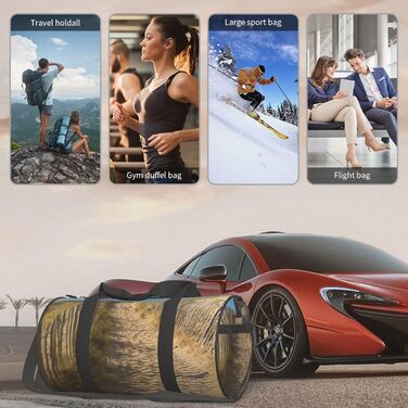 Спортивна сумка, дорожня сумка, пляжний принт, з принтом, сумка на нічліг, чорна, універсальний розмір, сумка для подорожей