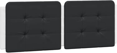 Каркас ліжка vidaXL, Ліжко зі світлодіодним підсвічуванням без матраца, узголів&39я Zadar, каркас ліжка з фанерними ламелями, двоспальне ліжко для спальні, білий чорний 120x200 см