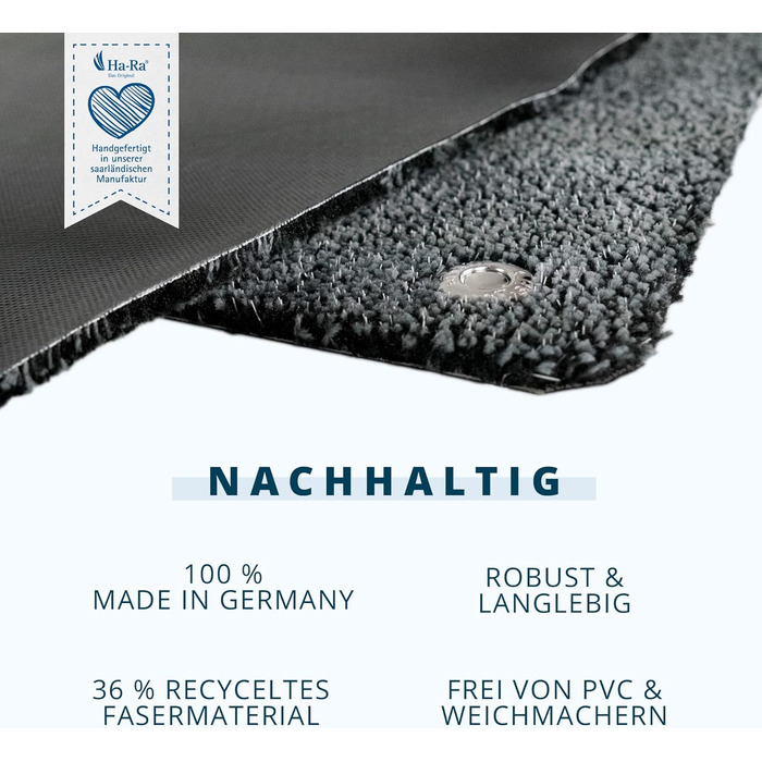 Килимок для дверей Ha-Ra для приміщень Eco Premium I 60x90 см I Антрацит Антрацит 60x90 см