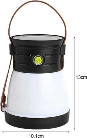 Світлодіодний сонячний кемпінговий ліхтар, USB-акумуляторний кемпінговий ліхтар з акумулятором 1200 мАг, 5 світлодіодних режимів освітлення, кемпінговий ліхтар з функцією ліхтарика та портативним зарядним пристроєм, водонепроникний кемпінговий ліхтар IP65