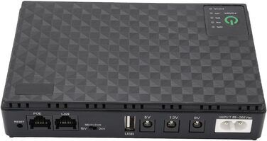 Джерело безперебійного живлення (UPS) 10400mAh USB 5V DC 5V 9V 12V POE 15V 24V, до 18W, для роутерів та модемів (Європейська вилка 85-265V)