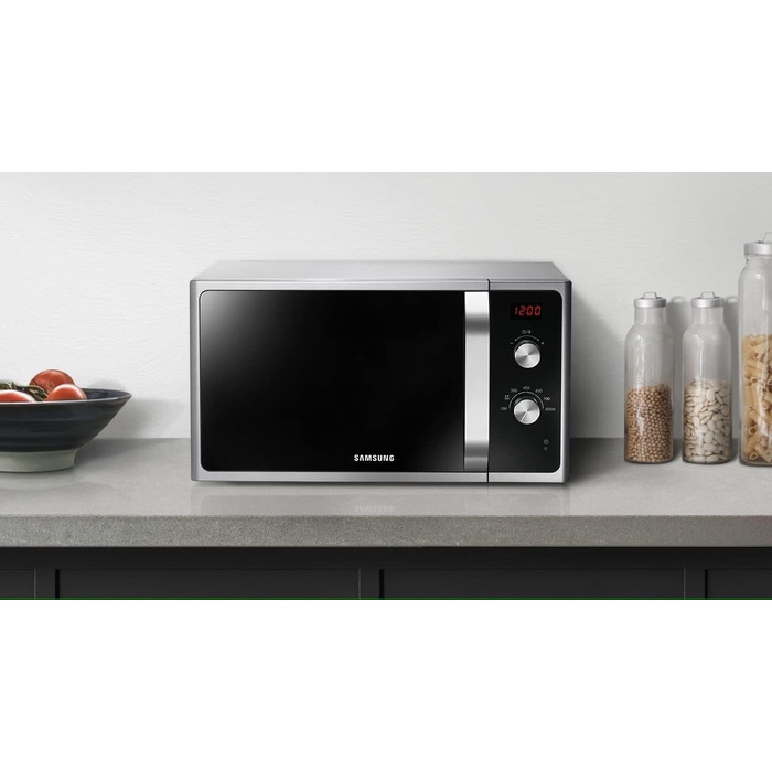 Мікрохвильова піч Samsung MS23F300EEK/ET, швидке та рівномірне розморожування, 23 л (800 Вт) одномісна