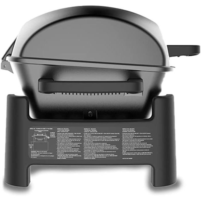 Портативний газовий барбекю на 1 пальник, настільний барбекю маленький для балкона, до 300C, чавунна решітка, портативний кемпінго