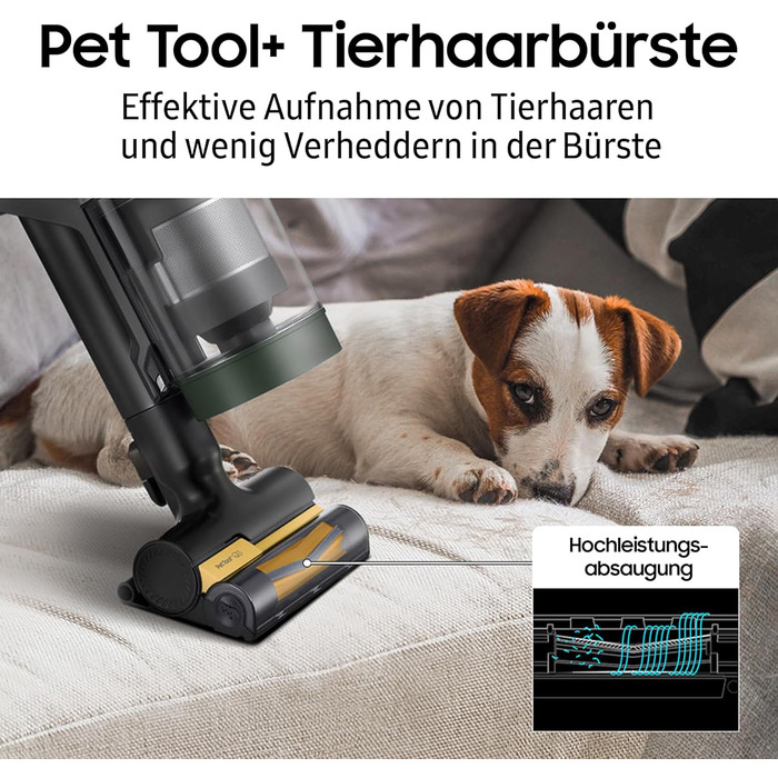 Акумуляторний пилосос Samsung Jet 95 Akku PetPRO, 210 Вт, вкл. запасний акумулятор, автономну зарядну станцію Z-Station та інші ак